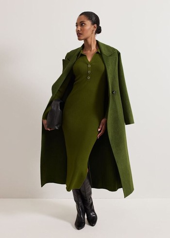 Phase Eight Darcy Double Faced Wool Coats Green Canada | YLWMST-581